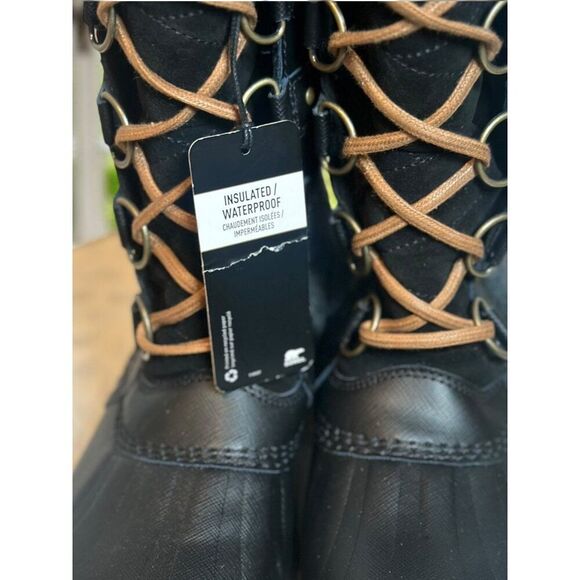 Sorel $199 Tofino II Waterproof Insulated Snow Shearling Duck Boots Black Women’ - Picture 7 of 11
